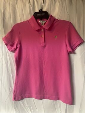 Lilly Pulitzer Bright Pink Polo Shirt